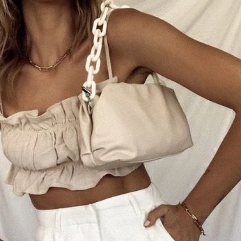 Ivory chunky chain purse USED ONCE